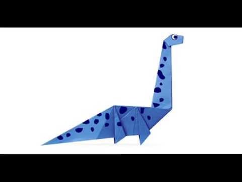 Модульное оригами динозавр схема