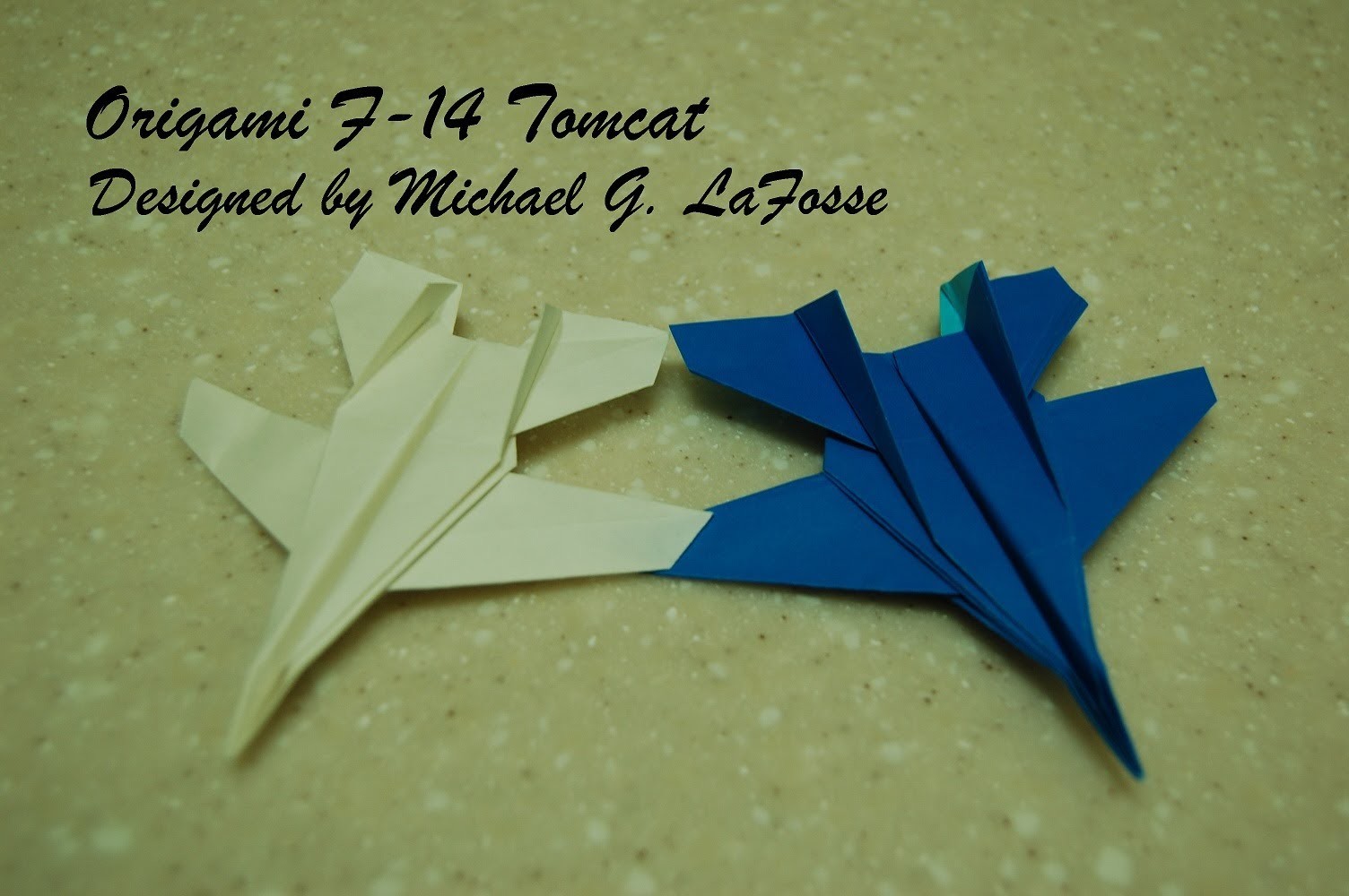 Origami F 14 Tomcat Fighter Jet Video 종이접기 비행기 전투기 접는 방법 동영상