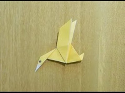 折り紙 Origami・とぶかも Duck fly
