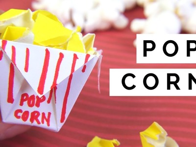 Origami Popcorn & Box - How to Fold Origami Pop Corn & Mini Paper Popcorn Box! Easy Paper Crafts