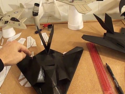 PART 3 # of 3. Micro (F1-17 Stealth Fighter) Cutting assembling and building your concept jet.