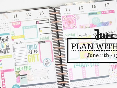 Plan With Me Classic HAPPY PLANNER | June 11th - 17th  | At Home With Quita