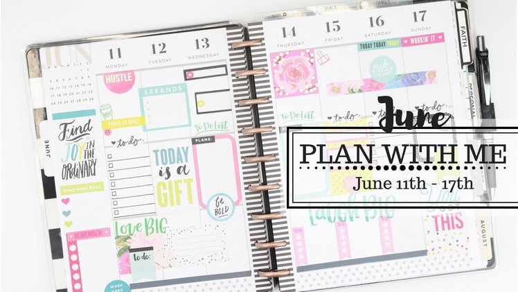 Plan With Me Classic HAPPY PLANNER | June 11th - 17th  | At Home With Quita