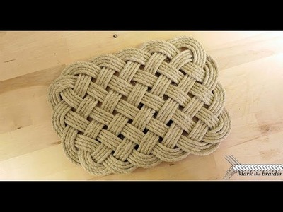 Rectangular rope mat- medium size