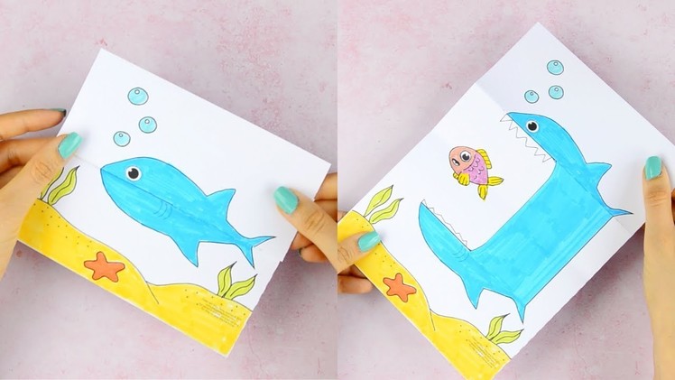 Suprise Big Mouth Shark Printable Paper Craft for Kids