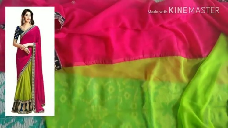 Unboxing Georgette Sari from amazon | New saree design | ready made saree unboxing | saree ka design
