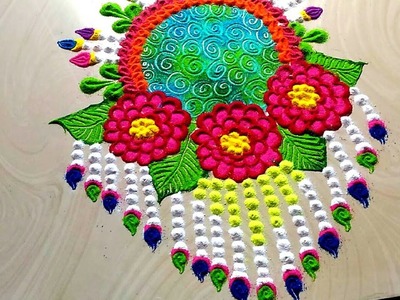 Very easy and innovative beautiful rangoli design by jyoti Rathod