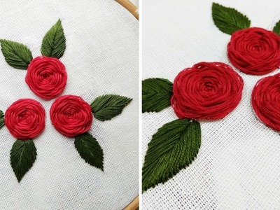 Beautiful Rose Stitch Hand Embroidery | Hand Embroidery Designs | Needlepoint