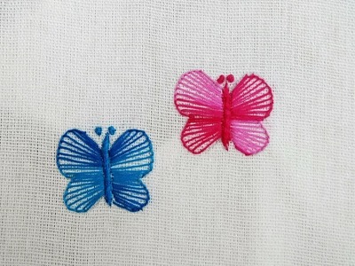 Blanket Stitch | Hand Embroidery : Butterfly Embroidery Design | Needlepoint