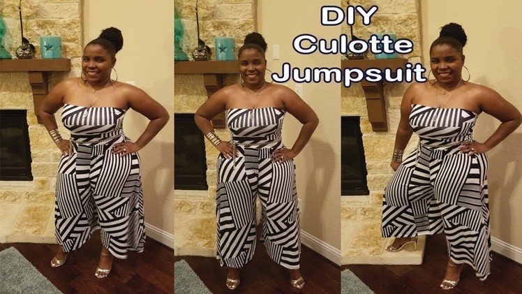 DIY Culotte Jumpsuit With Tube Top| How to sew a jumpsuit easy