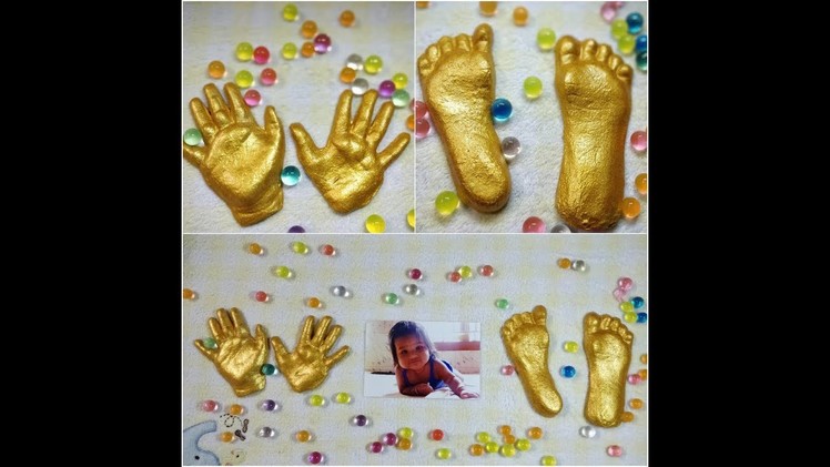 DIY hand & foot casting @ home. Easy way to take ur baby's tiny hand & foot prints