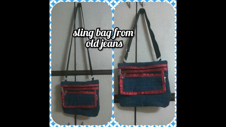 DIY how to sew sling bag from old jeans