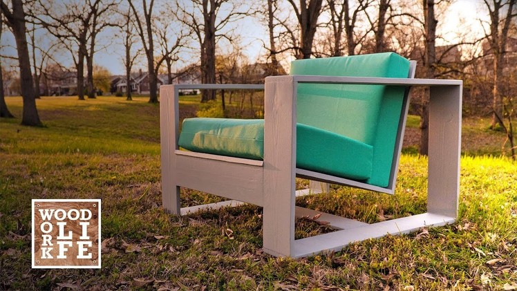 DIY Modern Outdoor Chair - w. Hidden Bottle Opener & Drink Holder | Builds