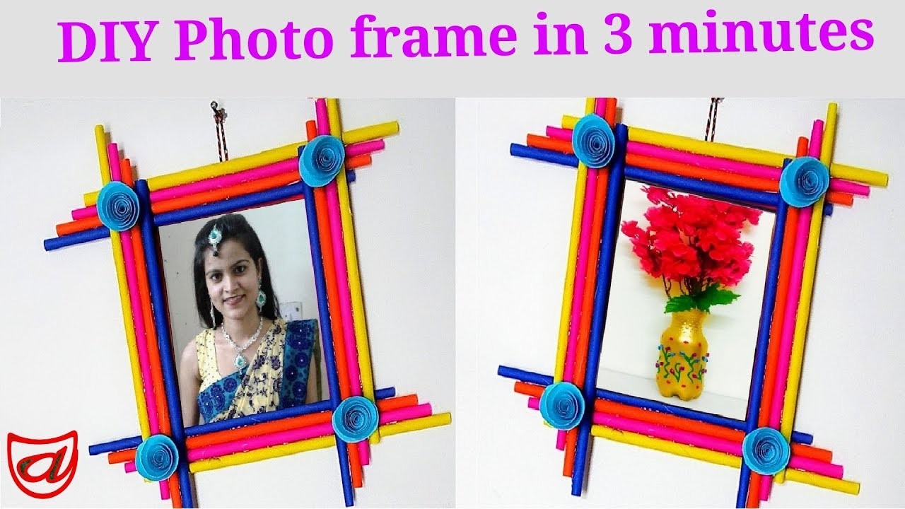 DIY Photo frame making at home, Wall hanging decoration ideas