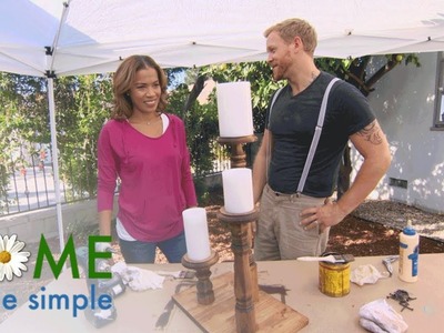 DIY Project: Turn Mismatched Table Legs Into Candlestick Holders | Home Made Simple | OWN