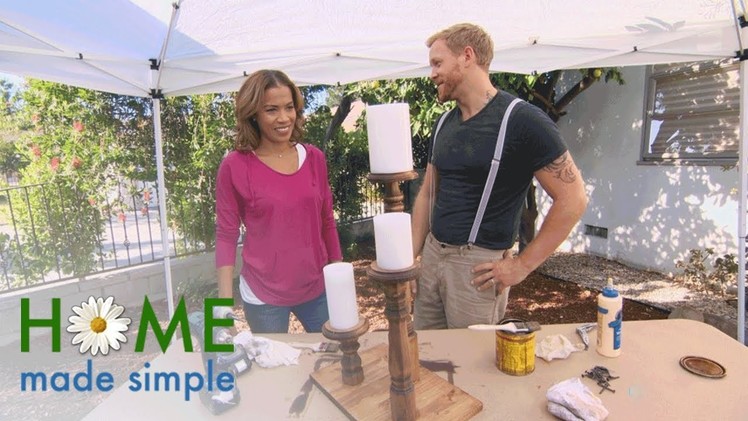 DIY Project: Turn Mismatched Table Legs Into Candlestick Holders | Home Made Simple | OWN