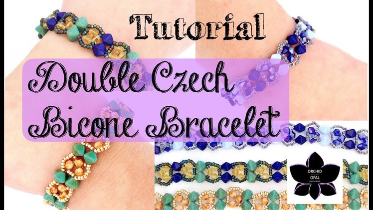 Double Bicone Beaded Bracelet Tutorial - Bead with Me!