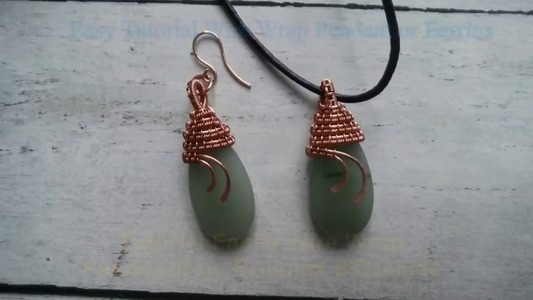 Easy Tutorial Wire Wrap Pendant or Earrings. Tutoriel Facile Wire Wrap Pendentif