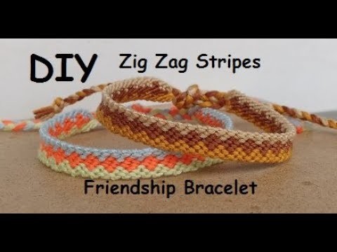 Friendship Bracelet: Zig Zag Stripes Pattern Tutorial