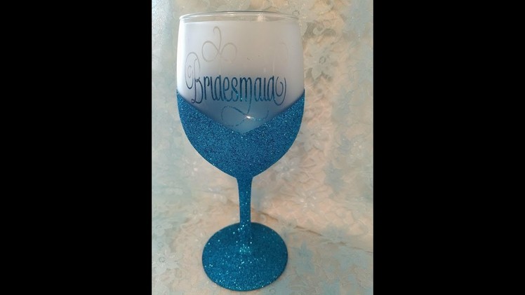 Glittered and Etched Wine Glass Tutorial by Shimmer Wren