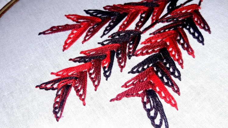 Hand Embroidery lazy daisy step stitch by nakshi katha.