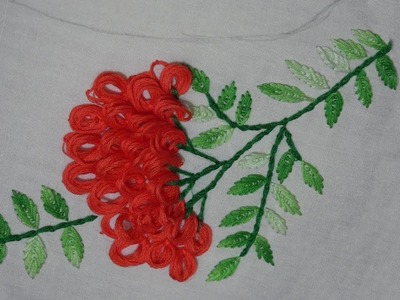 Hand Embroidery : Neckline Embroidery