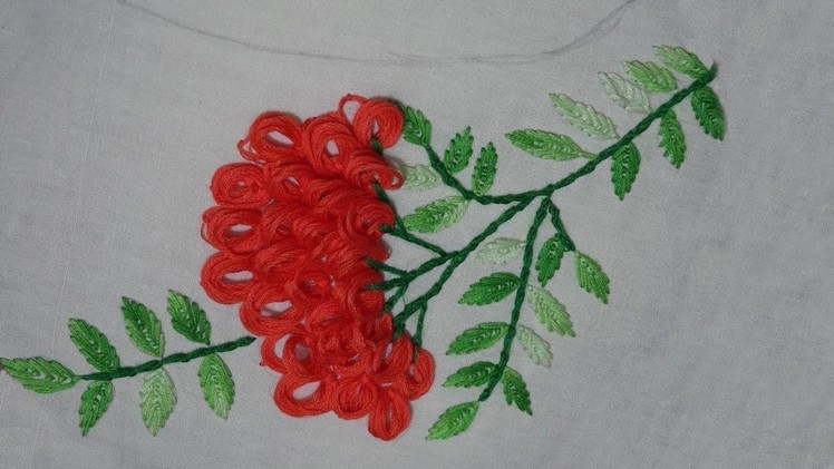 Hand Embroidery : Neckline Embroidery