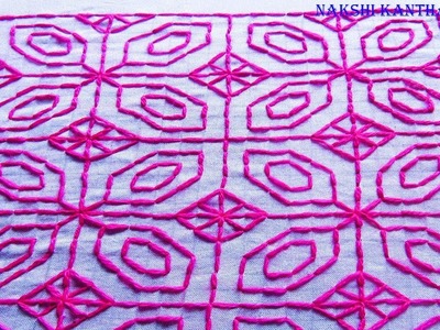 Hand embroidery new style nakshi katha design by Nakshi Kantha World