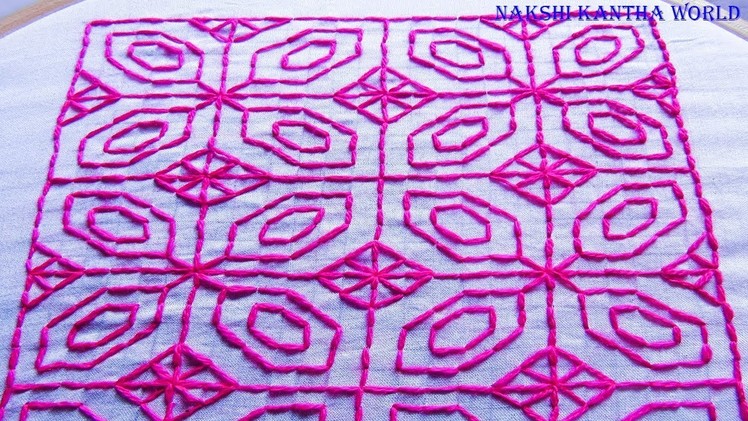 Hand embroidery new style nakshi katha design by Nakshi Kantha World