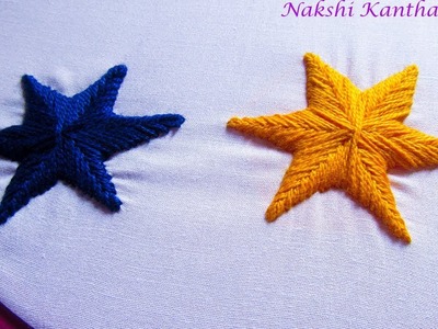 Hand  star embroidery new video tutorial