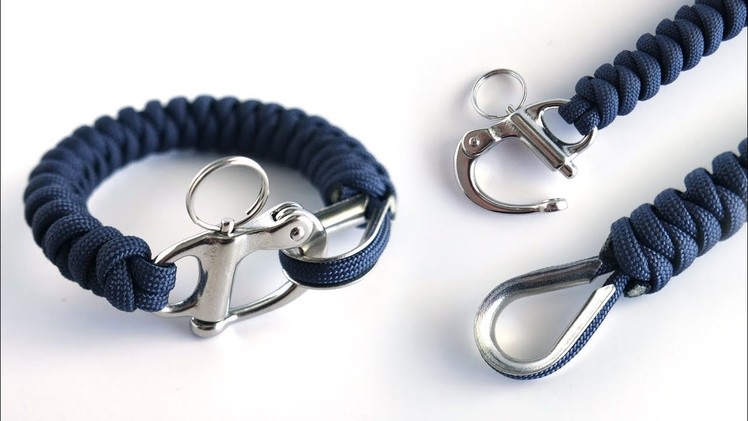 How to Make a Thimble and Shackle Snake Knot Paracord Bracelet Tutorial