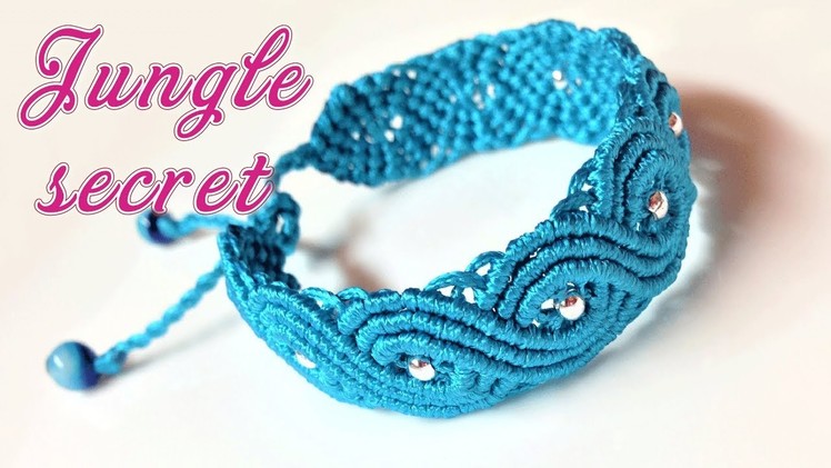 Macrame tutorial: The Jungle secret bracelet - Beautiful and elegant macrame project