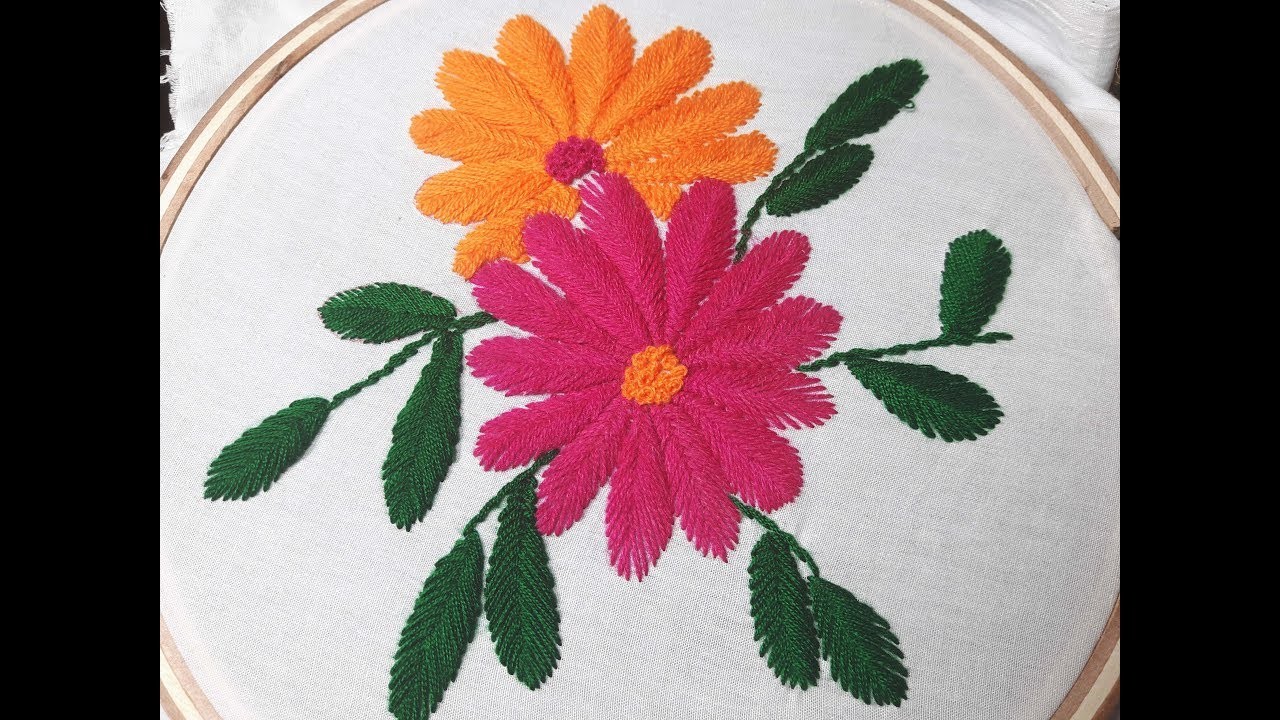 New Flower embroidery at dress New Hand embroidery New Dress design
