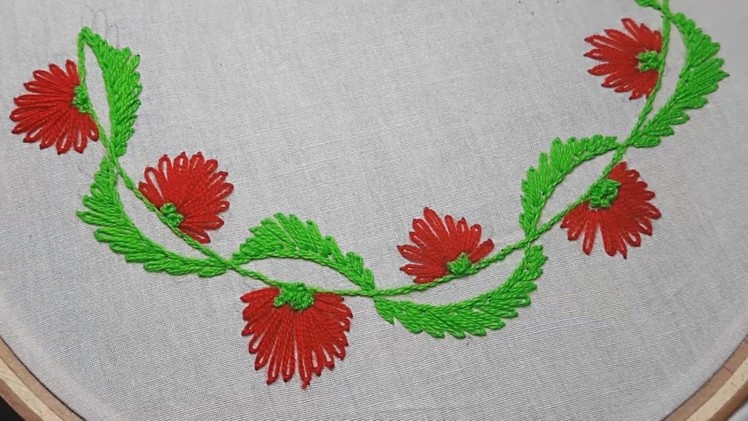 New Hand embroidery designs | New Embroidery design for dresses | Stitch and Flower Embroidery