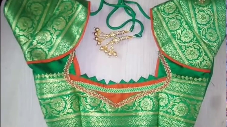 Paithani Blouse Design cutting & stitching | easy paithani patchwork Blouse Design