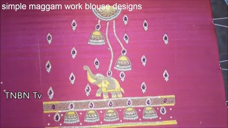 Simple maggam work blouse designs | peacock maggam work blouse designs | hand embroidery designs
