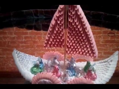 3d origami boat (candy tray)