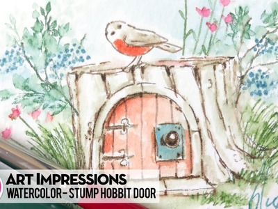 Ai Watercolor - Stump Hobbit Door