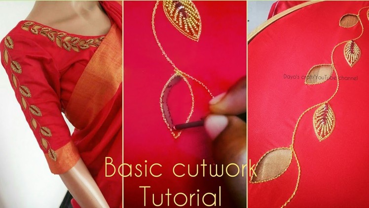 Basic cutwork tutorial for beginners| aari work Tutorial