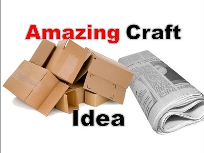 Best out of waste newspaper craft idea | DIY Home Decorating Idea | DIY Cardboard Container