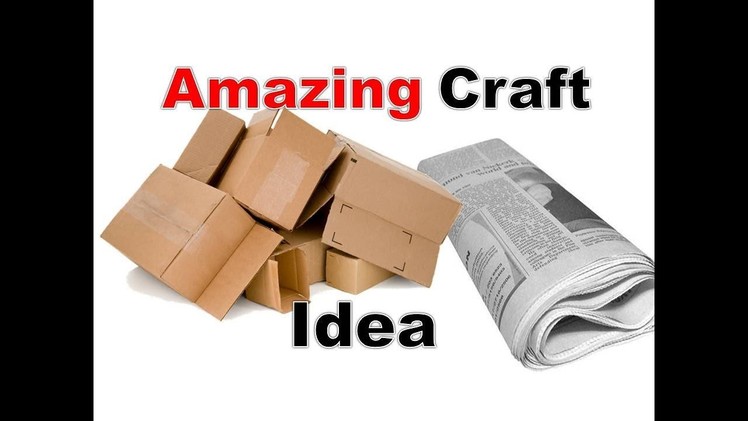Best out of waste newspaper craft idea | DIY Home Decorating Idea | DIY Cardboard Container