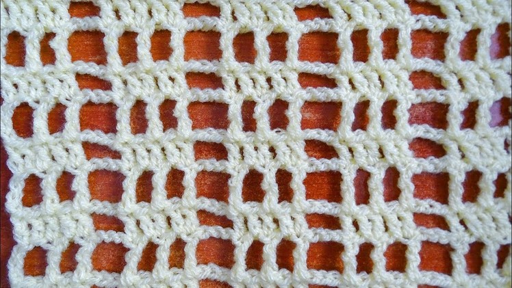 Capitol Crochet Stitch - Right Handed Crochet Tutorial - Filet crochet