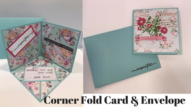 Corner Fold Card & Matching Envelope