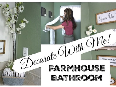 DECORATE WITH ME | Farmhouse Bathroom Makeover | Momma From Scratch