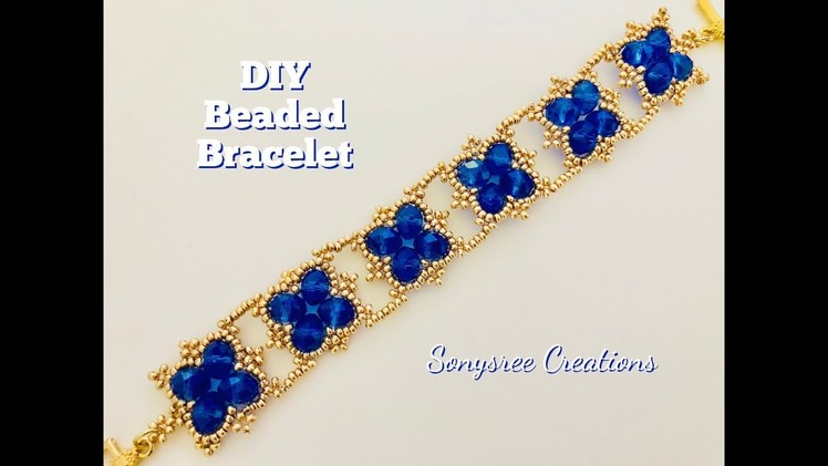 DIY Beaded Bracelet.Statement Beaded Bracelet . How to make beaded bracelet