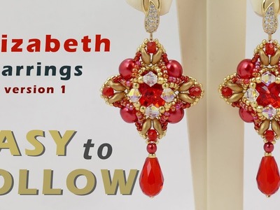 DIY beautiful earrings and pendant with 12 mm rivolis tutorial