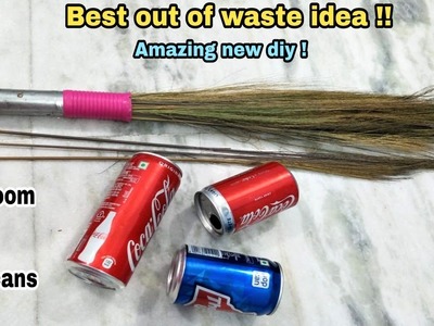 DIY Best out of waste old Broom and Empty Coke Cans.Best Reuse Idea