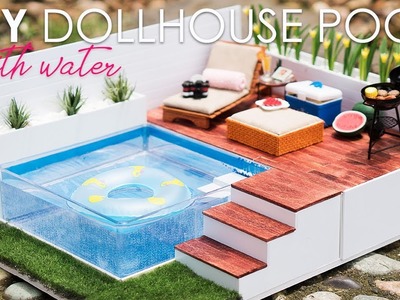 DIY Dollhouse Swimming Pool Set Tutorial For Nendoroid, LPS, Dolls