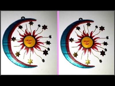 DIY Sun Moon Wall Decor From Cardboard at home | DIY Room.Wall Decoration Idea| Best out of waste