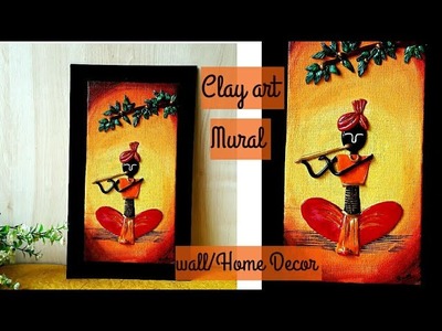 DIY #tribal clayart mural for beginners | Wall,Home decor ideas | #mural I #clayart I easy clay art
